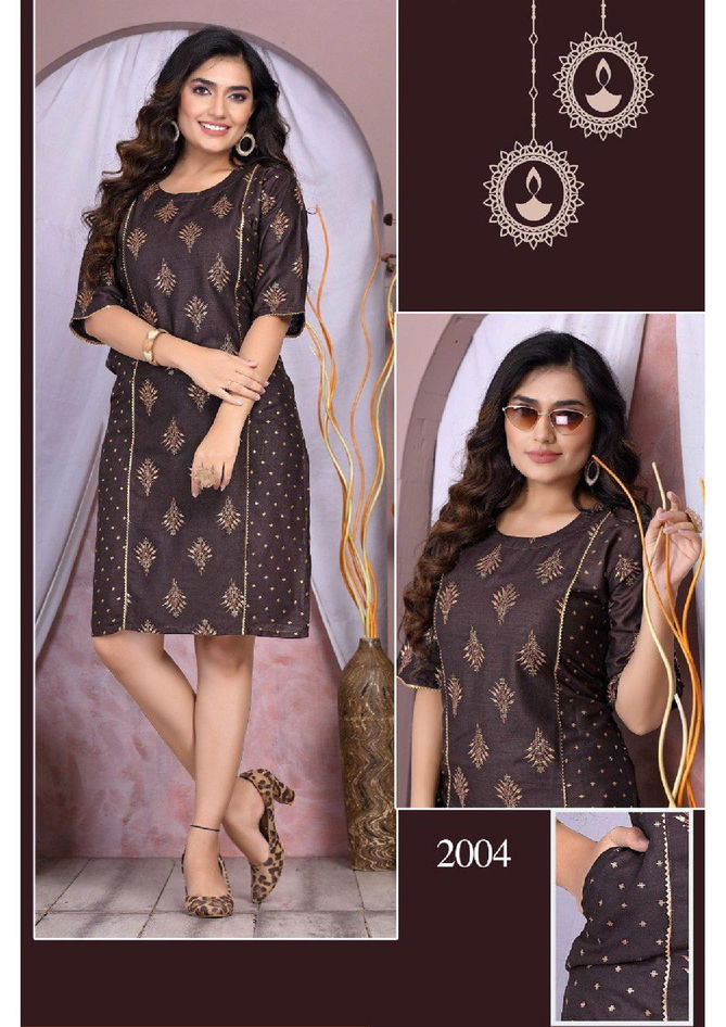 Golden Hi Class Wholesale Kurti Heavy Rayon With Foil Print Collection 